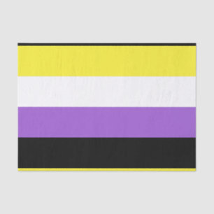 Papel De Seda Bandera de orgullo no binario horizontal