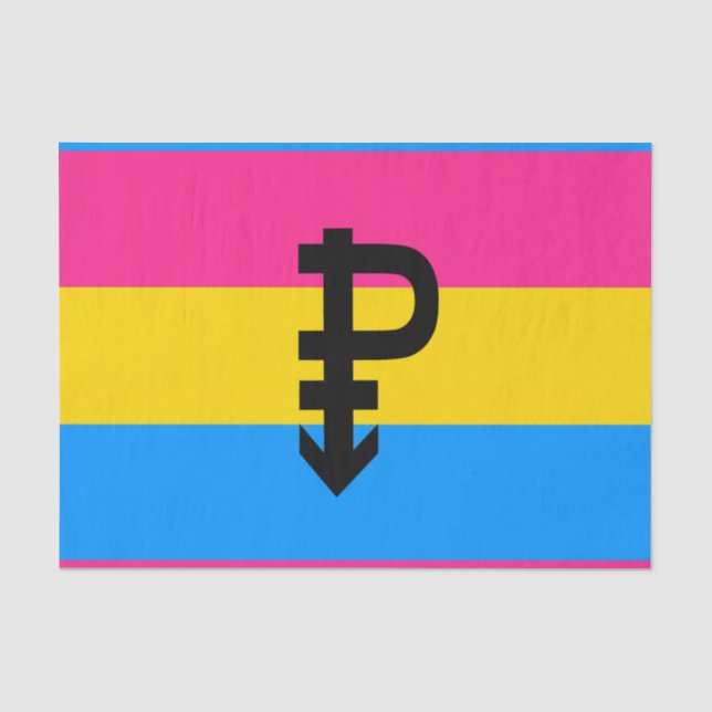 Papel De Seda Bandera de Orgullo Pansexual (Anverso)