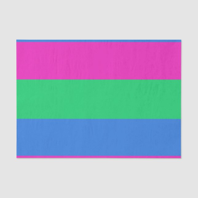 Papel De Seda Bandera de orgullo polissexual (Anverso)