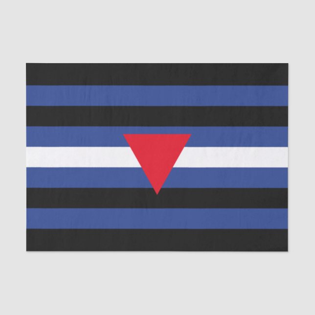 Papel De Seda Bandera de orgullo queer de cuero (Anverso)
