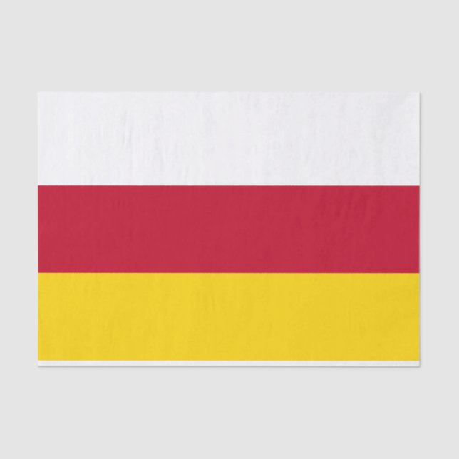 Papel De Seda Bandera de Osetia del Norte (Anverso)