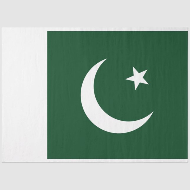 Papel De Seda Bandera de Pakistán (Anverso)