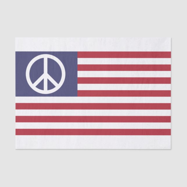 Papel De Seda Bandera de Paz de Estados Unidos (Anverso)