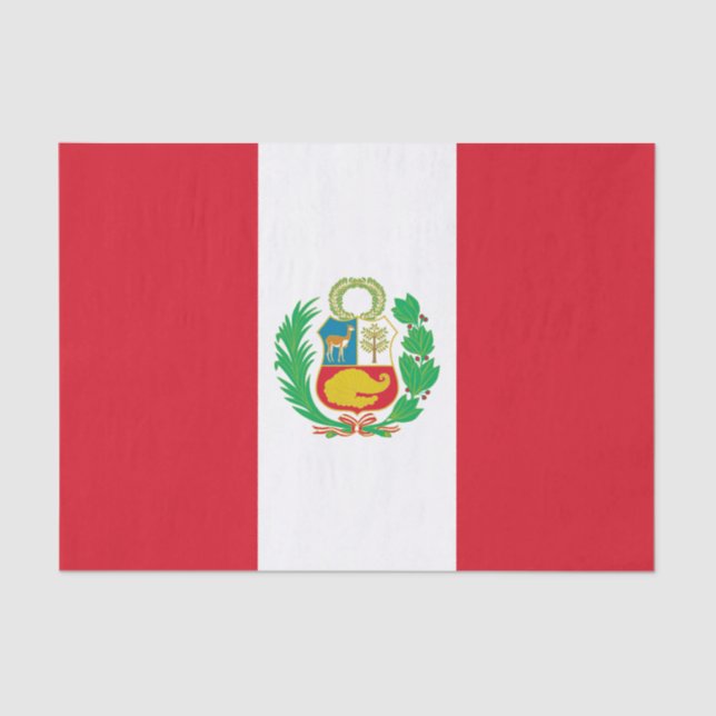 Papel De Seda Bandera de Perú (Anverso)