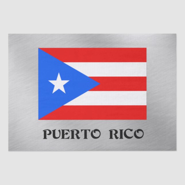 Papel De Seda Bandera de Puerto Rico (Anverso)