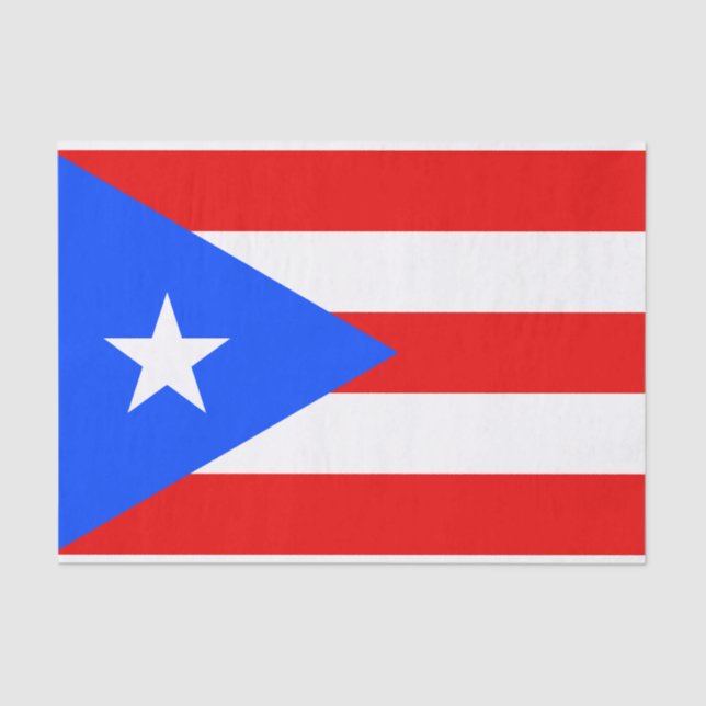 Papel De Seda Bandera de Puerto Rico (Anverso)