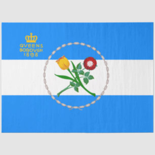 Papel De Seda Bandera de Queens (municipio de Nueva York)