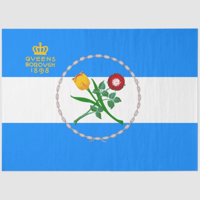 Papel De Seda Bandera de Queens (municipio de Nueva York) (Anverso)