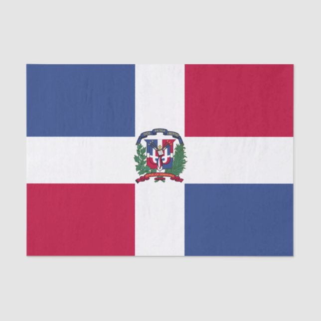 Papel De Seda Bandera de República Dominicana (Anverso)
