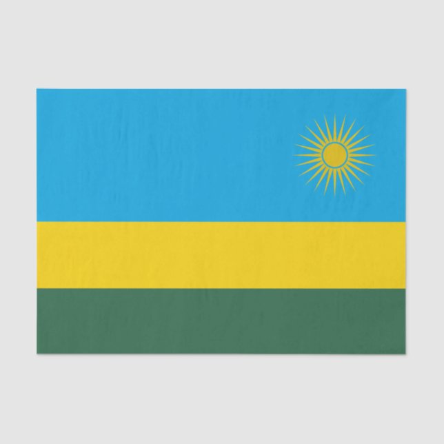 Papel De Seda Bandera de Ruanda (Anverso)