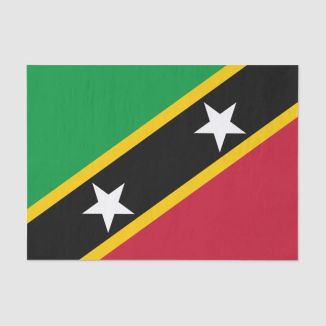 Papel De Seda Bandera de Saint Kitts y Nevis (Anverso)