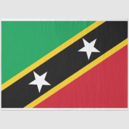 Papel De Seda Bandera de Saint Kitts y Nevis (Caribe)