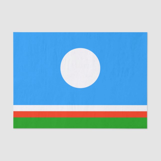 Papel De Seda Bandera de Sakha (Anverso)
