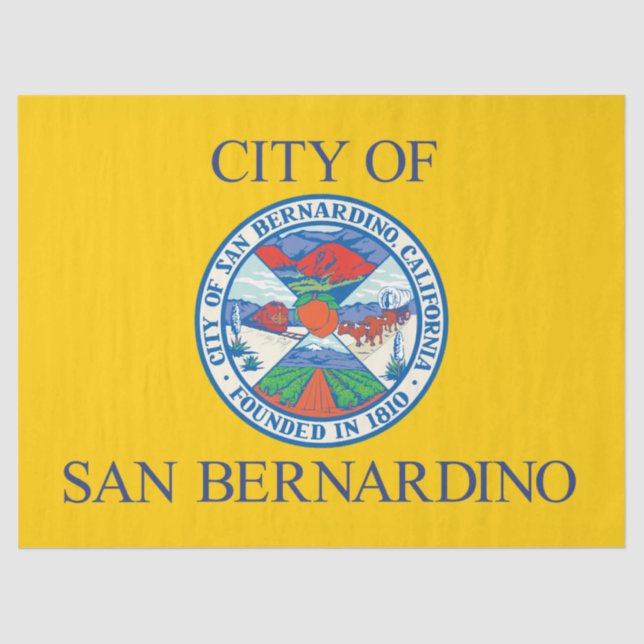 Papel De Seda Bandera de San Bernardino (California) (Anverso)