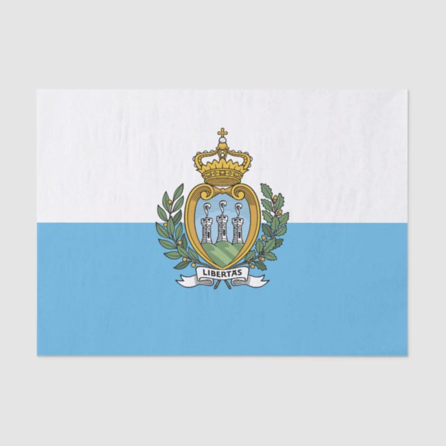 Papel De Seda Bandera de San Marino (Anverso)