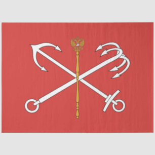 Papel De Seda Bandera de San Petersburgo (Rusia)