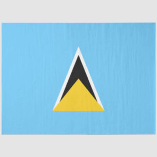 Papel De Seda Bandera de Santa Lucía (Santa Lucía) (Caribe)