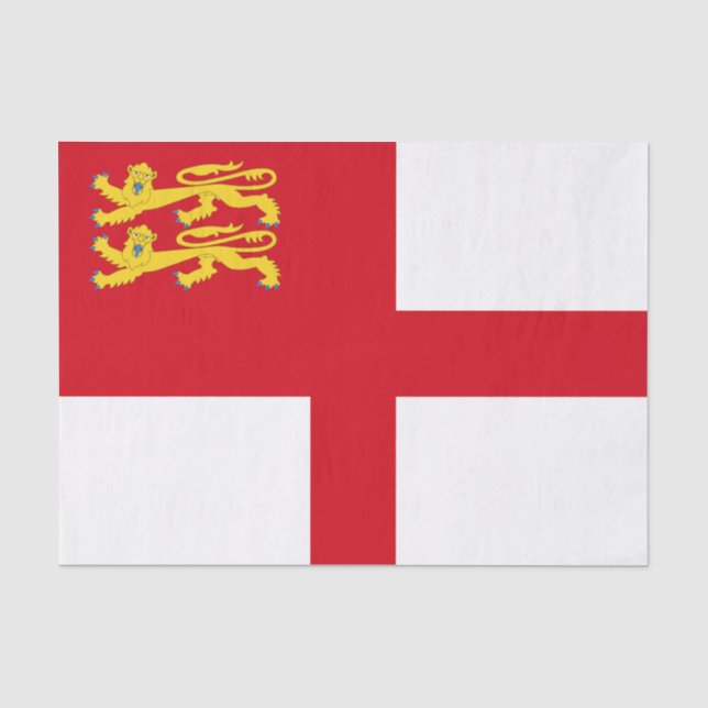 Papel De Seda Bandera de Sark (Anverso)