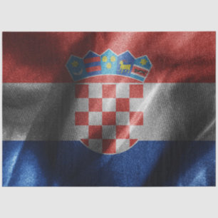 Papel De Seda Bandera de seda de Croacia