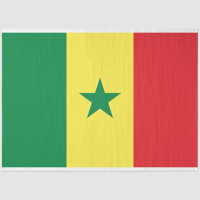 Papel De Seda Bandera de Senegal (Anverso)