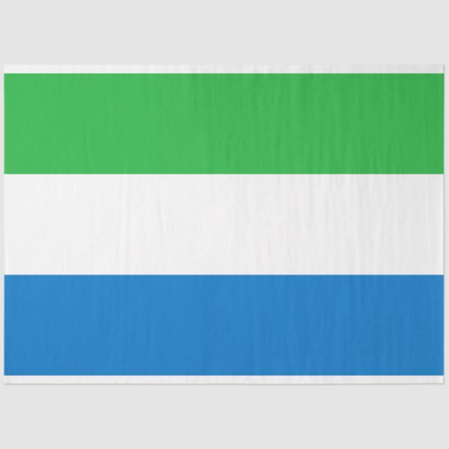 Papel De Seda Bandera de Sierra Leona (Anverso)
