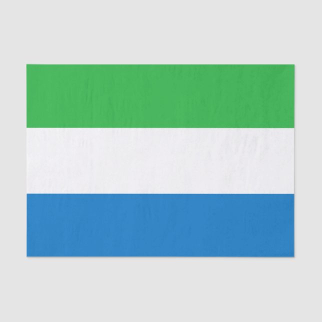 Papel De Seda Bandera de Sierra Leona (Anverso)
