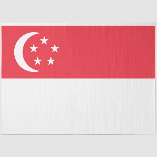 Papel De Seda Bandera de Singapur (Anverso)