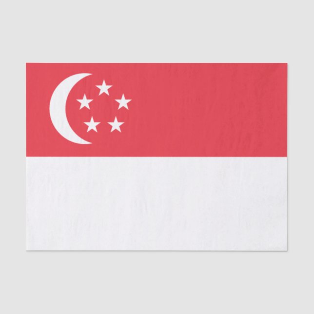 Papel De Seda Bandera de Singapur (Anverso)