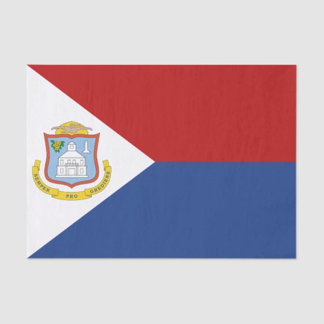 Papel De Seda Bandera de Sint Maarten (Anverso)