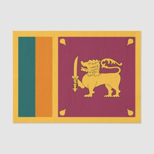 Papel De Seda Bandera de Sri Lanka (Anverso)
