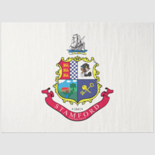 Papel De Seda Bandera de Stamford (Connecticut)
