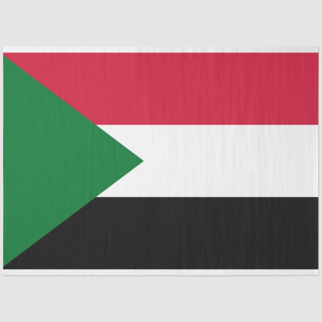 Papel De Seda Bandera de Sudán (Anverso)