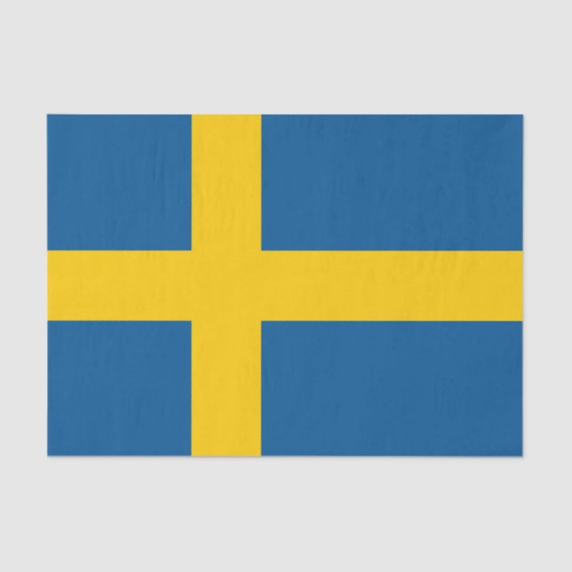 Papel De Seda Bandera de Suecia (Anverso)
