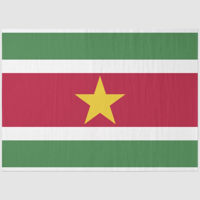 Papel De Seda Bandera de Surinam (Anverso)