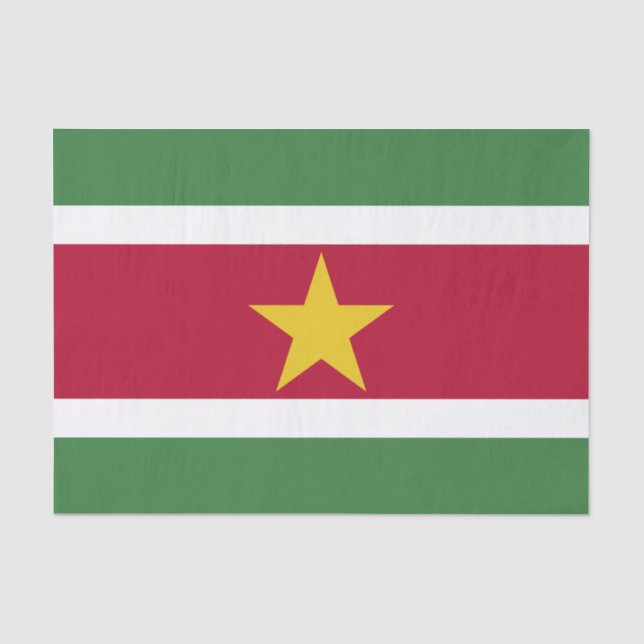 Papel De Seda Bandera de Surinam (Anverso)