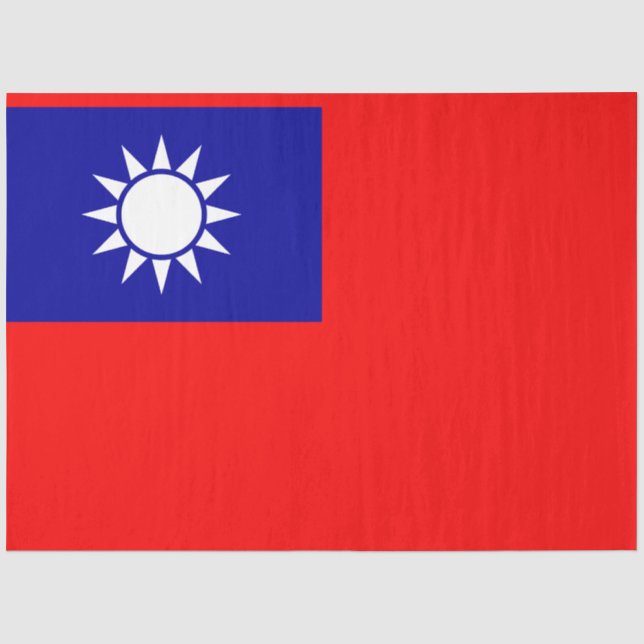 Papel De Seda Bandera de Taiwán (Anverso)