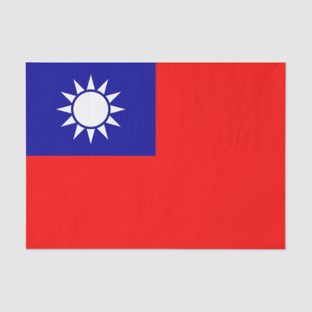 Papel De Seda Bandera de Taiwán (Anverso)