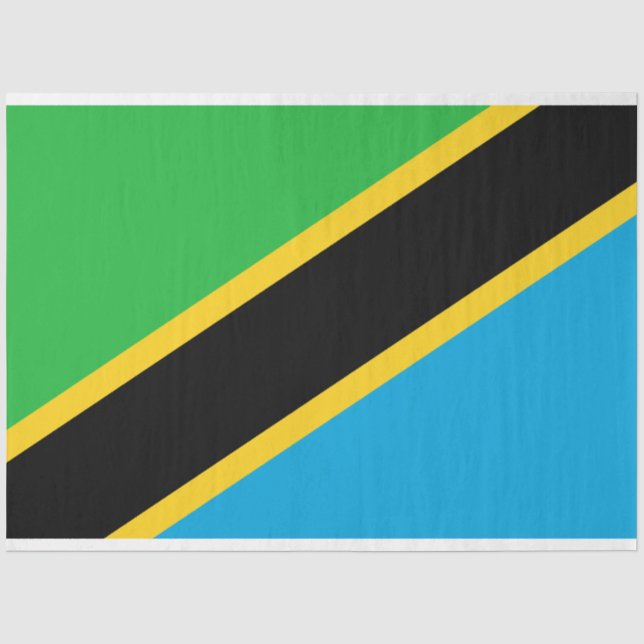 Papel De Seda Bandera de Tanzania (Anverso)