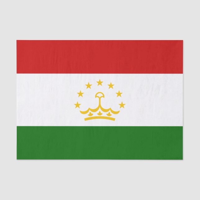 Papel De Seda Bandera de Tayikistán (Anverso)