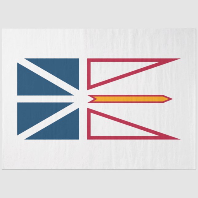 Papel De Seda Bandera de Terranova y Labrador (Canadá) (Anverso)