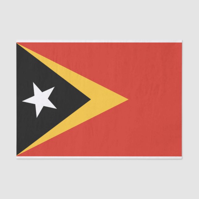 Papel De Seda Bandera de Timor Oriental (Anverso)