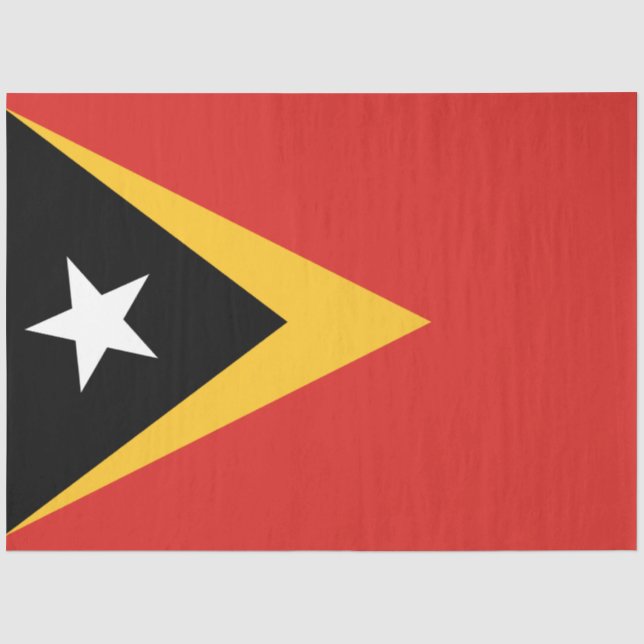 Papel De Seda Bandera de Timor Oriental (Anverso)