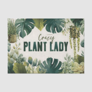 Papel De Seda Bandera de tipografía de una planta loca con acuar