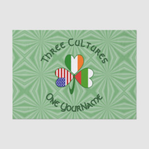 Papel De Seda Bandera de trébol personalizada búlgara irlandesa 