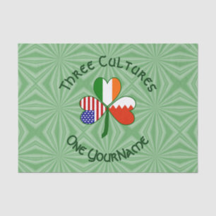 Papel De Seda Bandera de trébol personalizada de Bahrein Irlanda