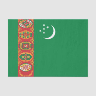 Papel De Seda Bandera de Turkmenistán