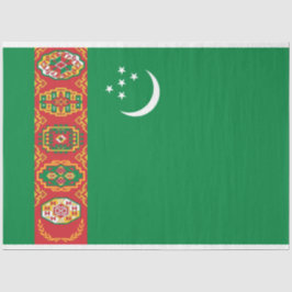 Papel De Seda Bandera de Turkmenistán (Turkmenistán)