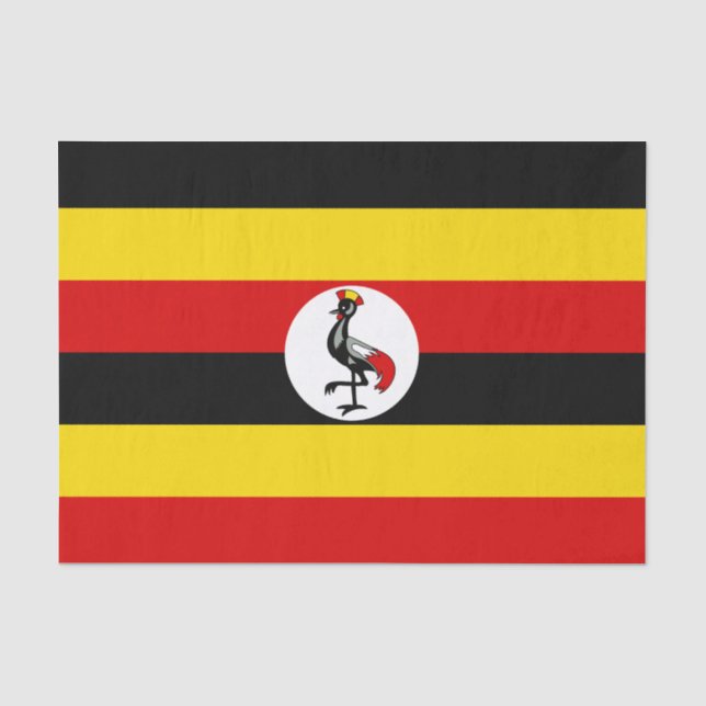 Papel De Seda Bandera de Uganda (Anverso)