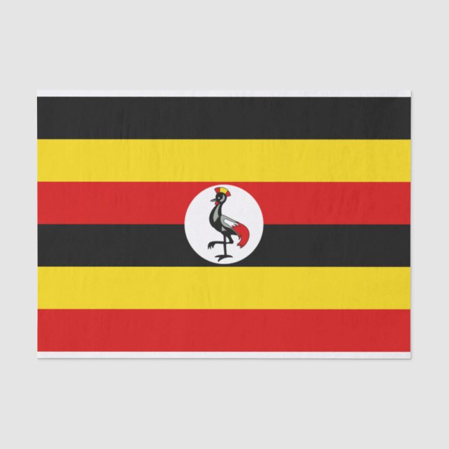Papel De Seda Bandera de Uganda (Anverso)
