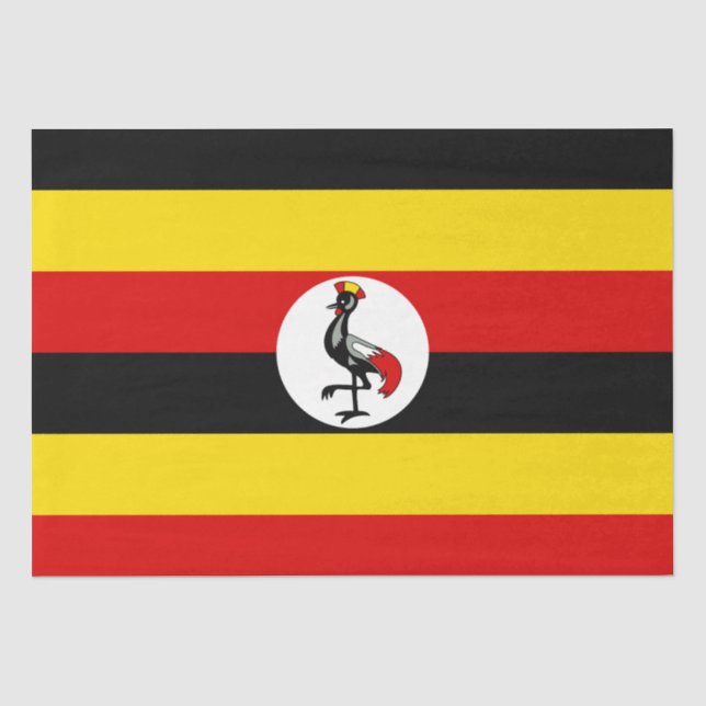 Papel De Seda Bandera de Uganda (Uganda) (Anverso)